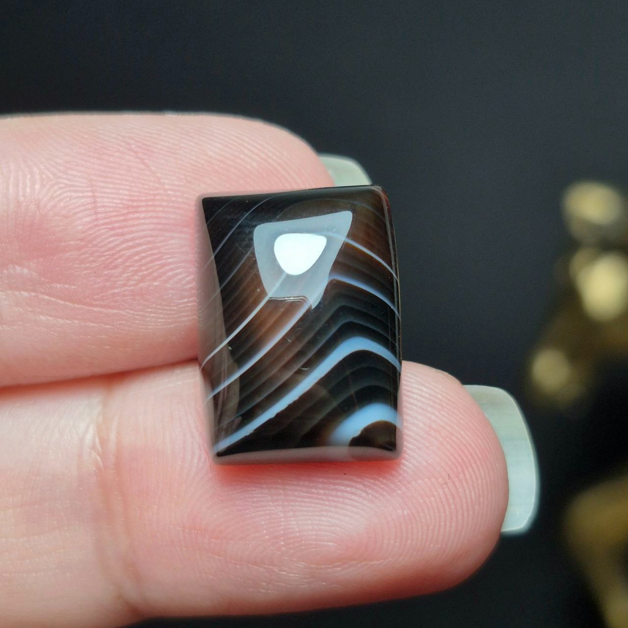 نگین سنگ عقیق سلیمانی معدنی کد Z7100