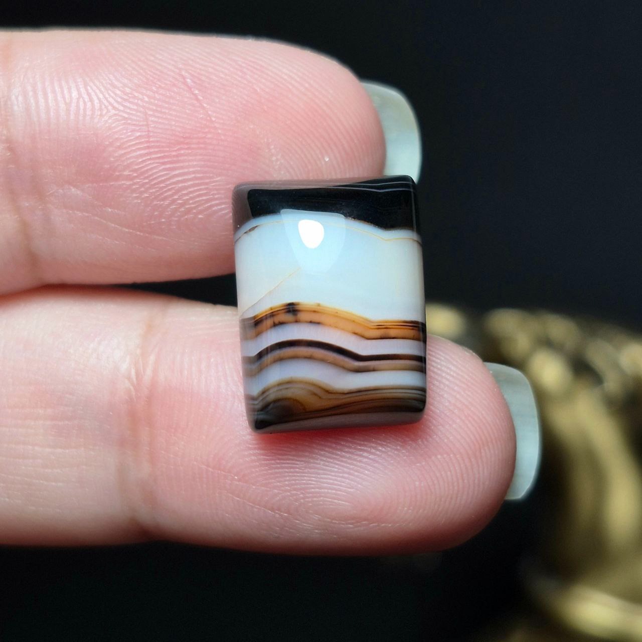 نگین سنگ عقیق سلیمانی معدنی کد Z7103