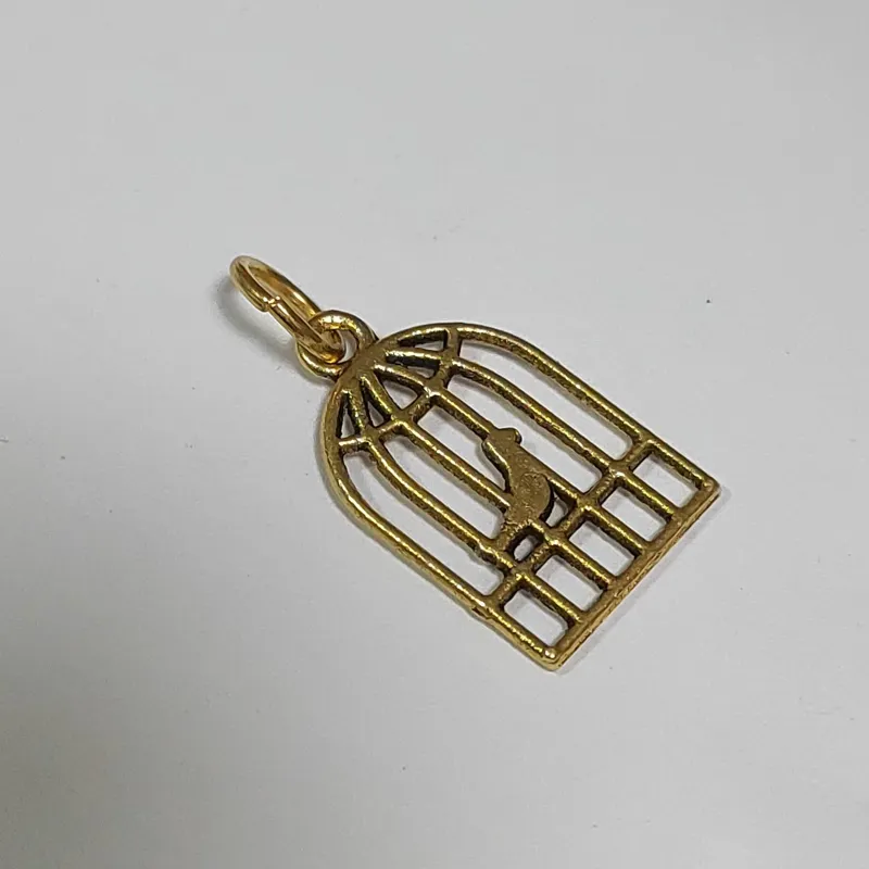 گردنبند بدلیجات مدل مرغ آمین آبکاری طلایی