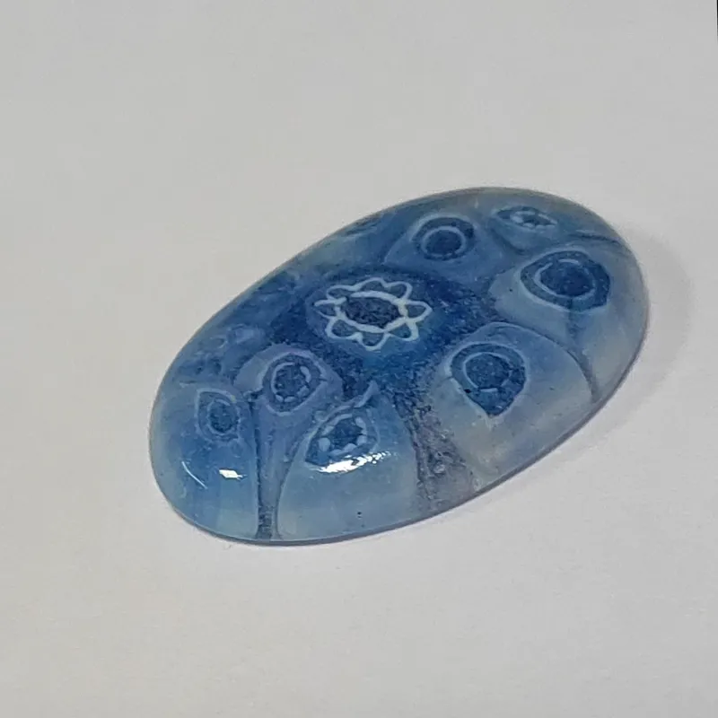 نگین گبری یا شیشه مینا قاجاری طرح گل