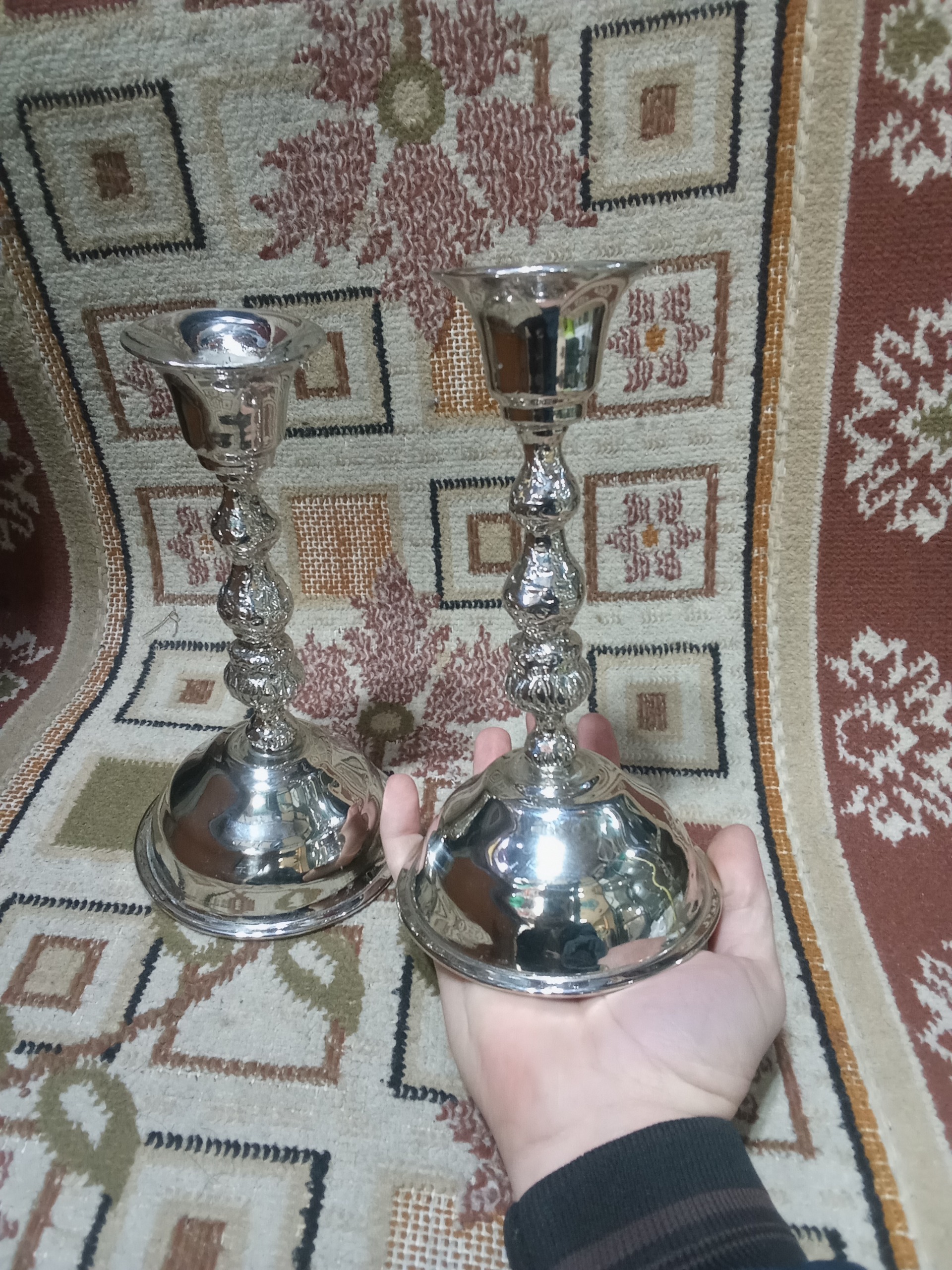 جفت شمعدان قدیمی کلکسیونی نوربلین ساخت هلند