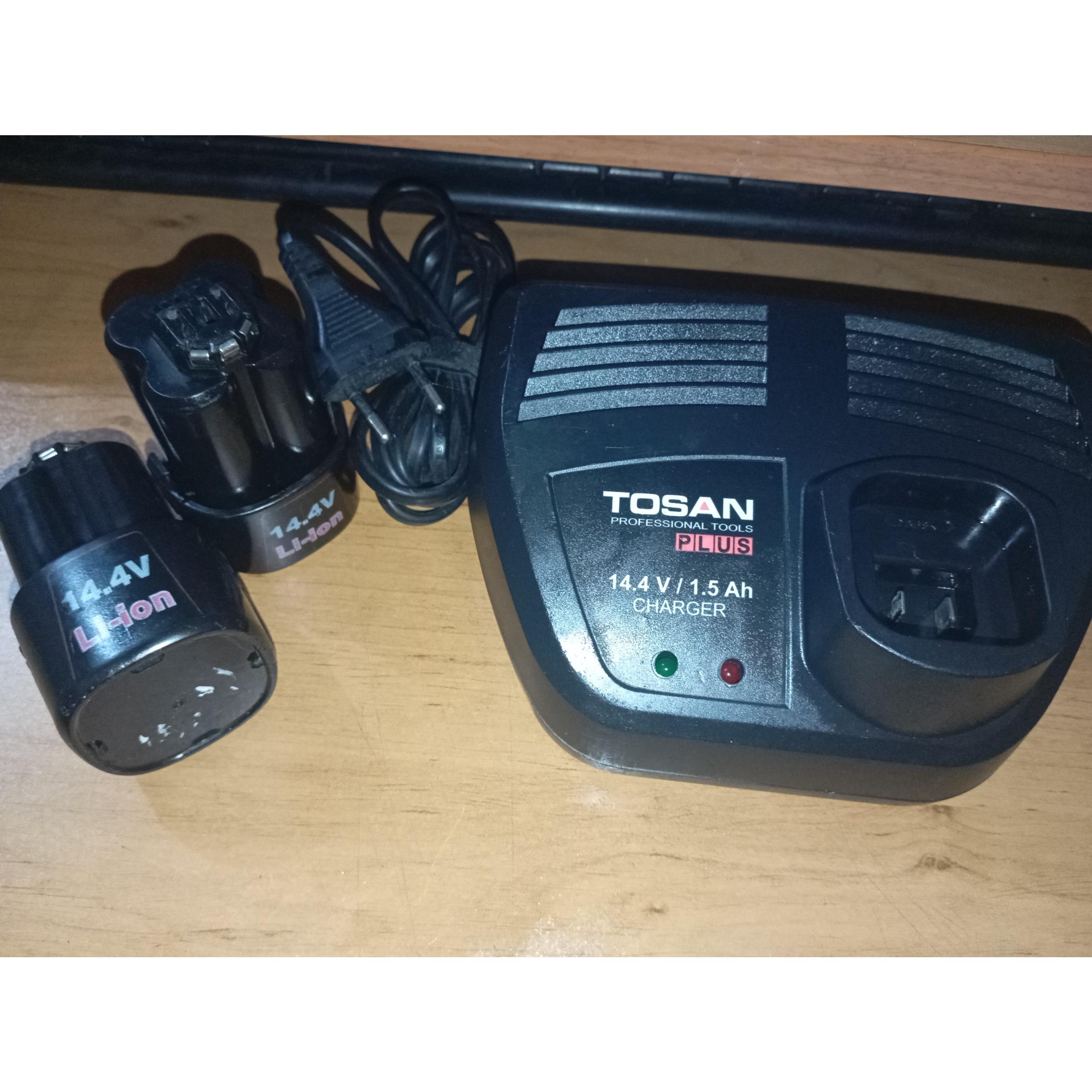 پایه شارژ دریل شارژی توسن به همراه 2 عدد باتری