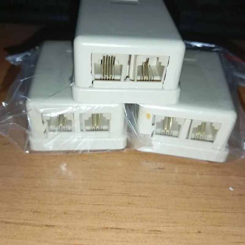 سوکت دوقلو تلفن 4 سیم، بسته های 10 تایی