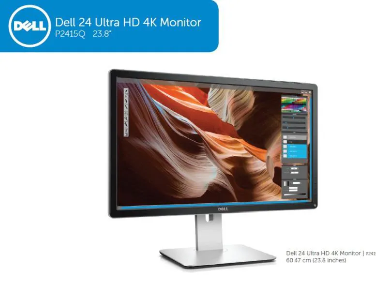 مانیتور دل 4k سایز 27 اینچ پنل ips فول پورت
