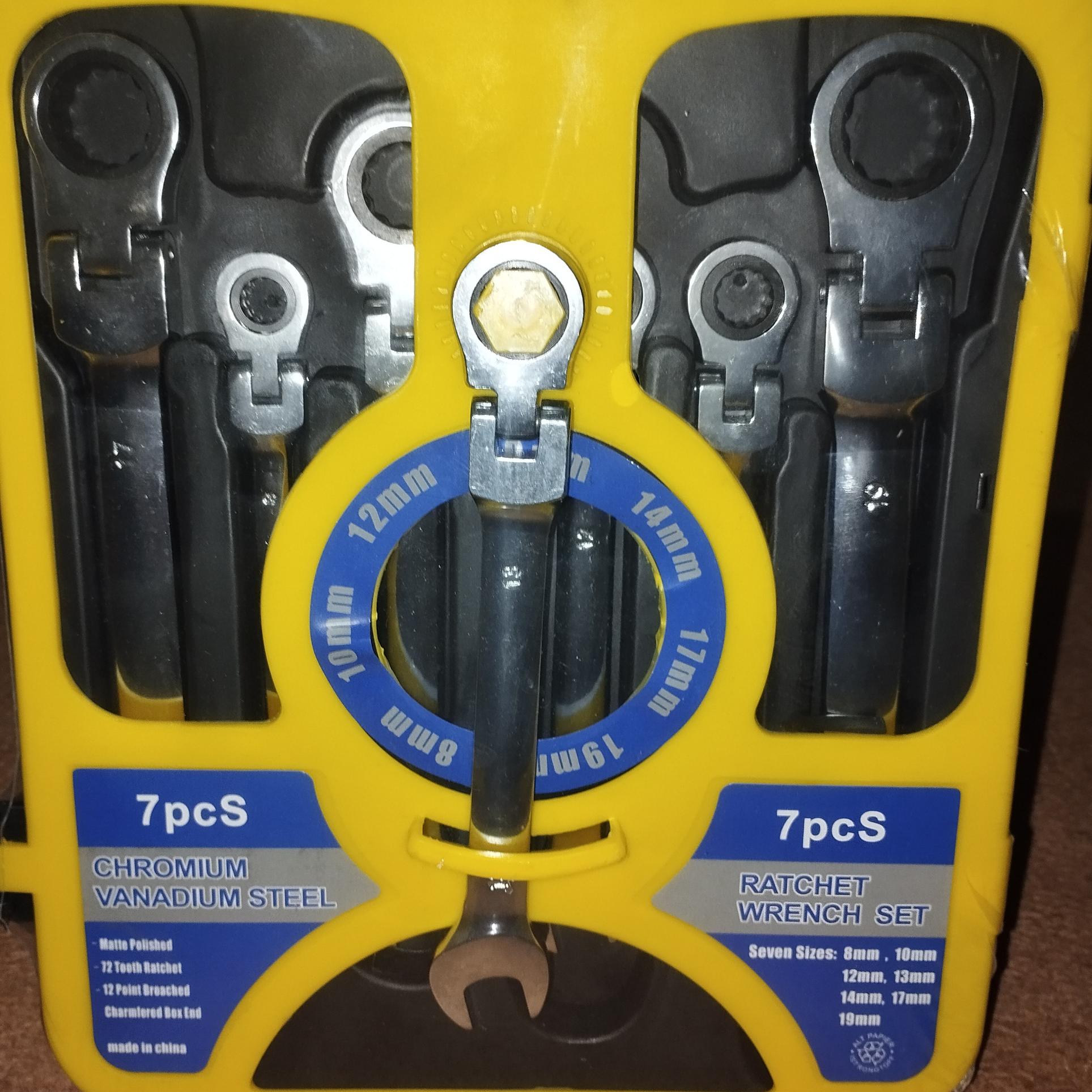 آچار جغجغه ای تاشو دست 7تایی