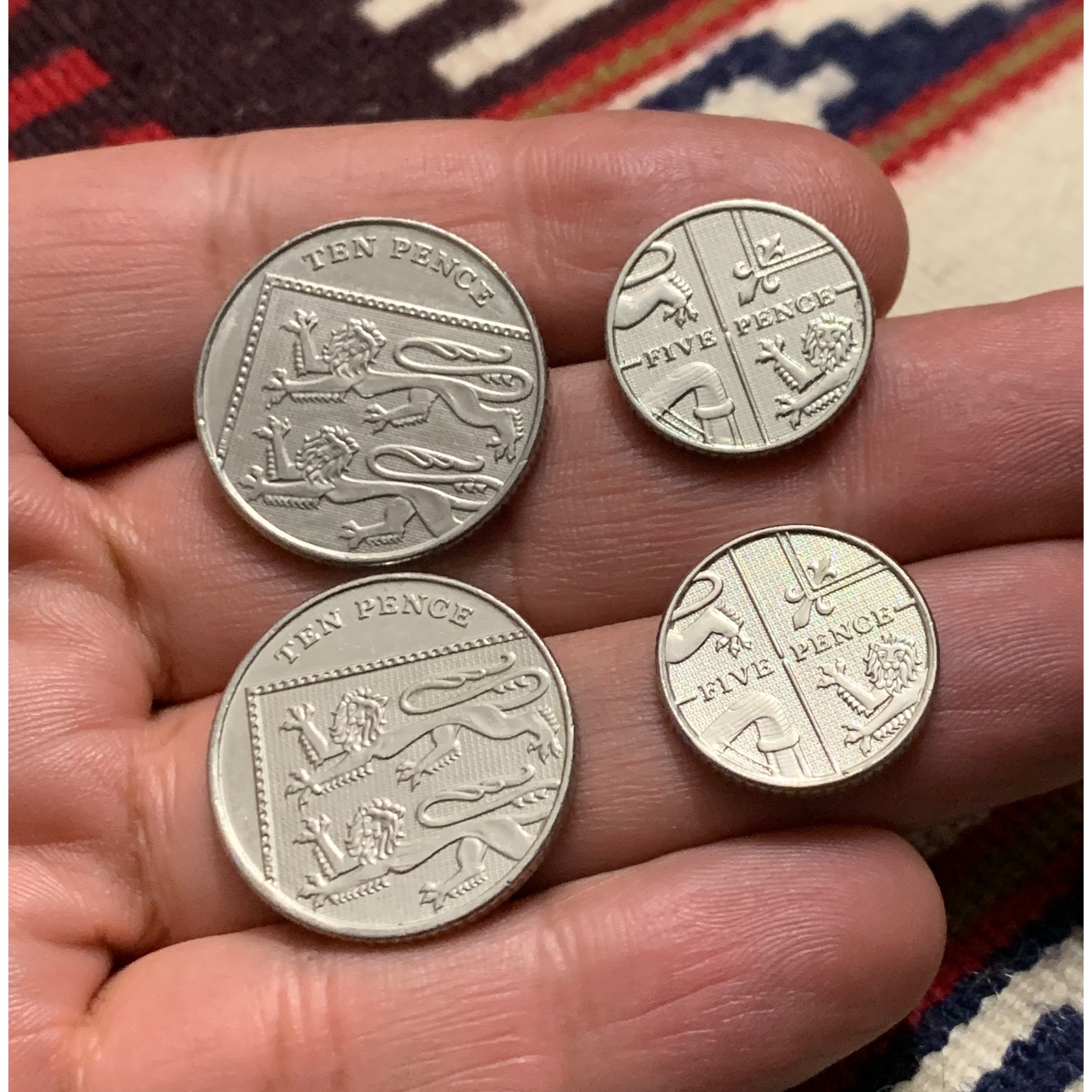 4 عدد سکه انگلیس طرح سپر