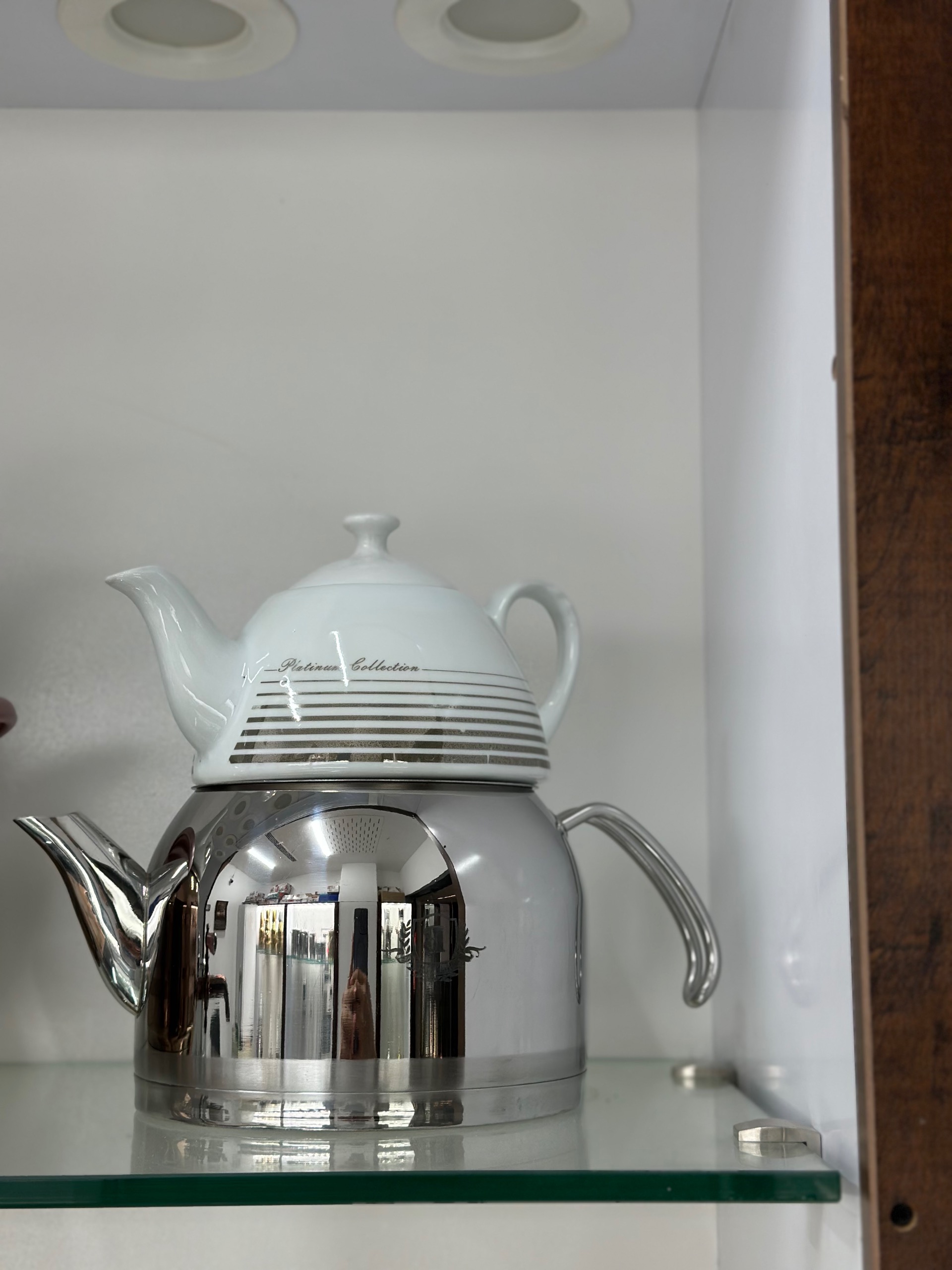 ست کتری و قوری لوله دار