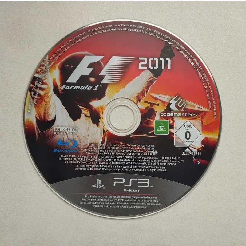 دیسک خالی بازی ارجینال F1 2011 برای PS3