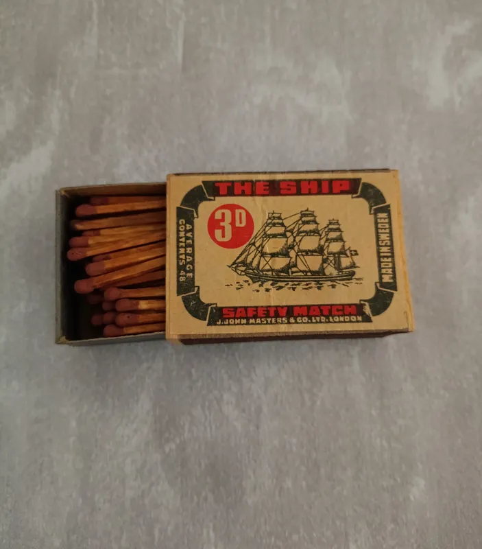 کبریت قدیمی سوئدی چوبی