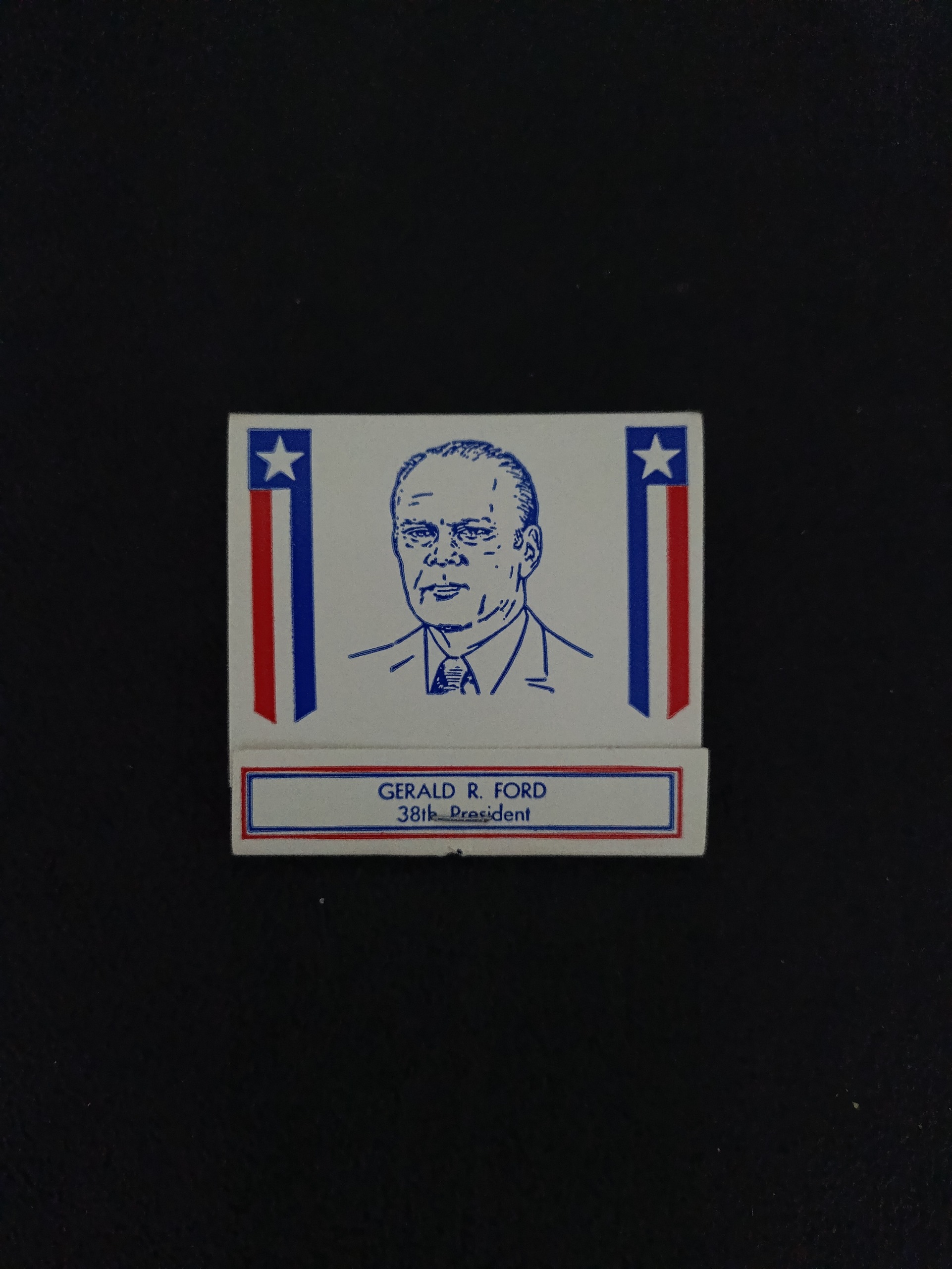 کبریت آمریکایی با طرح رییس جمهور آمریکا جرارد فورد