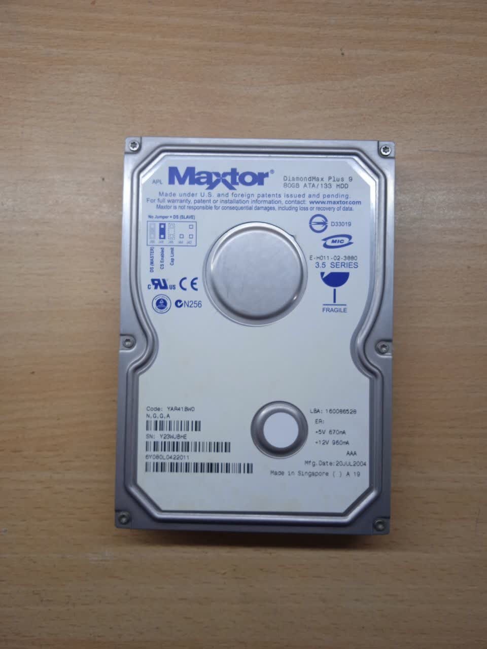 هارد 80 گیگ مکستور IDE