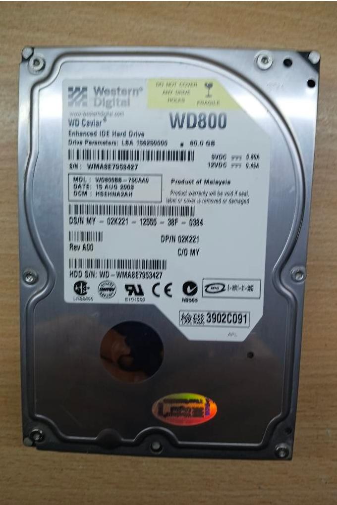 هارد 80 گیگ وسترن دیجیتال از نوع IDE
