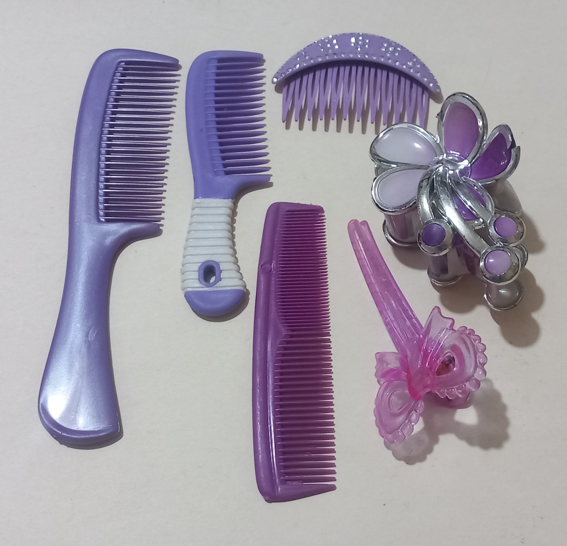 ست بنفش آرایشی مو