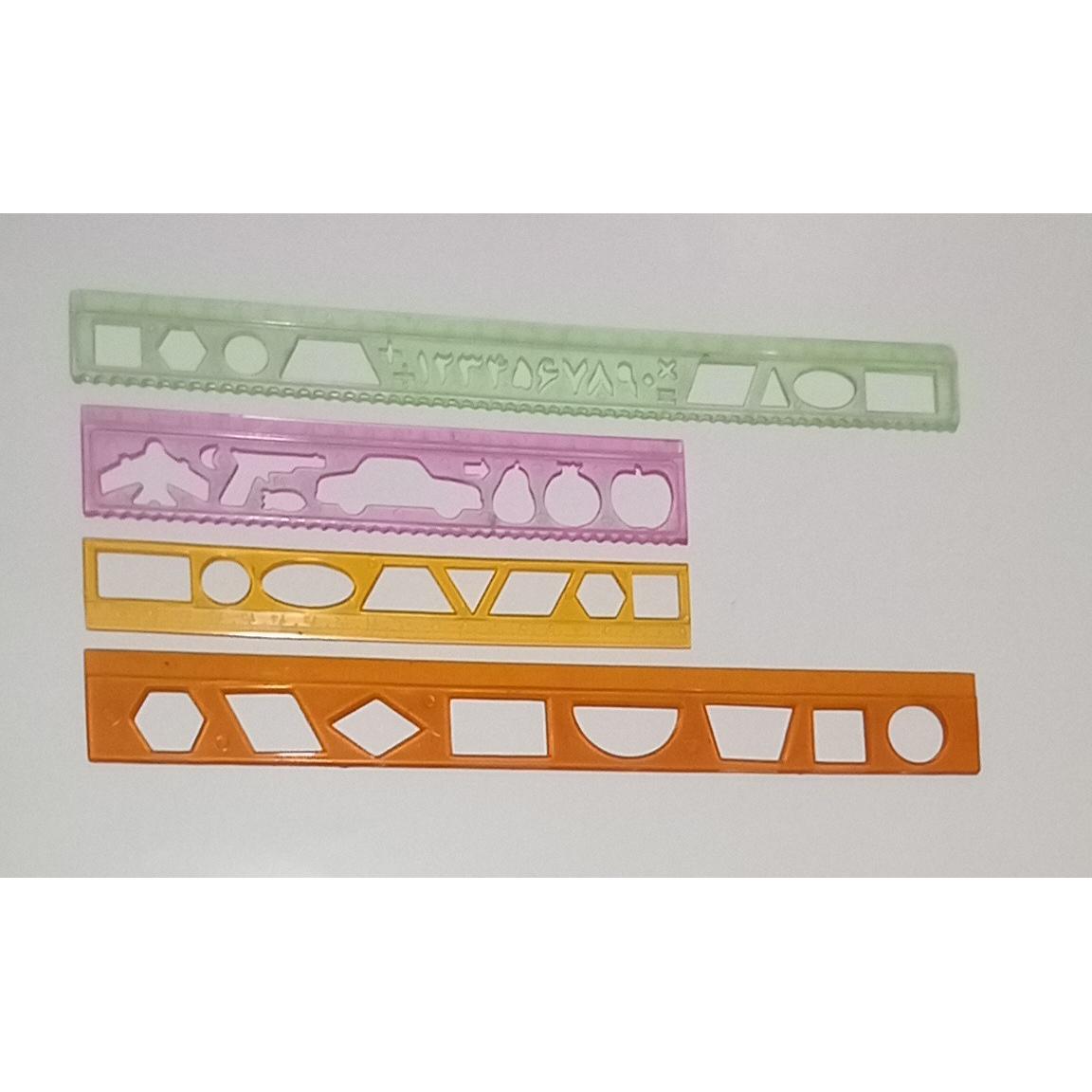 4عدد خطکش قدیمی طرحدار