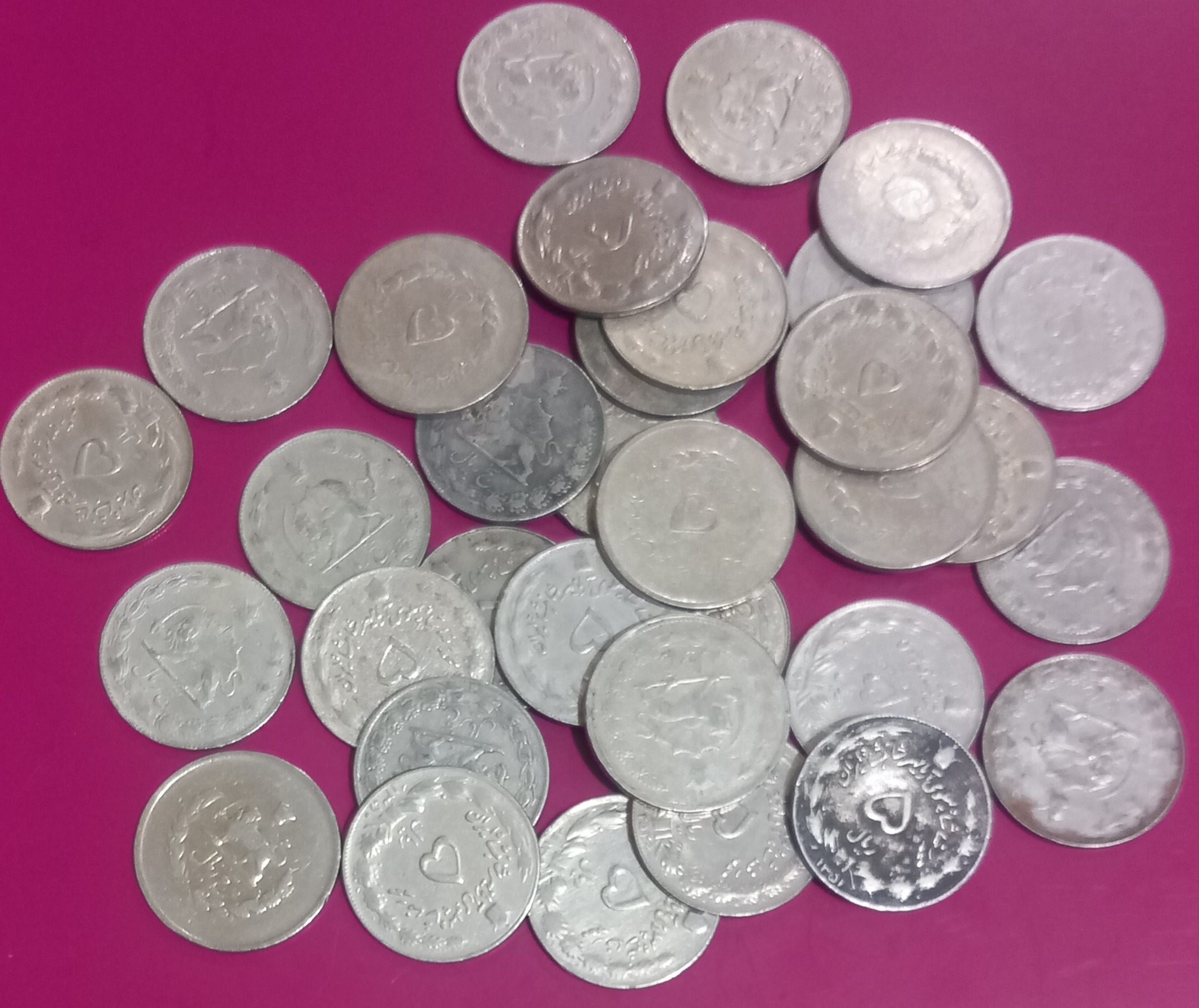 160 گرم سکه 5 ریال پهلوی