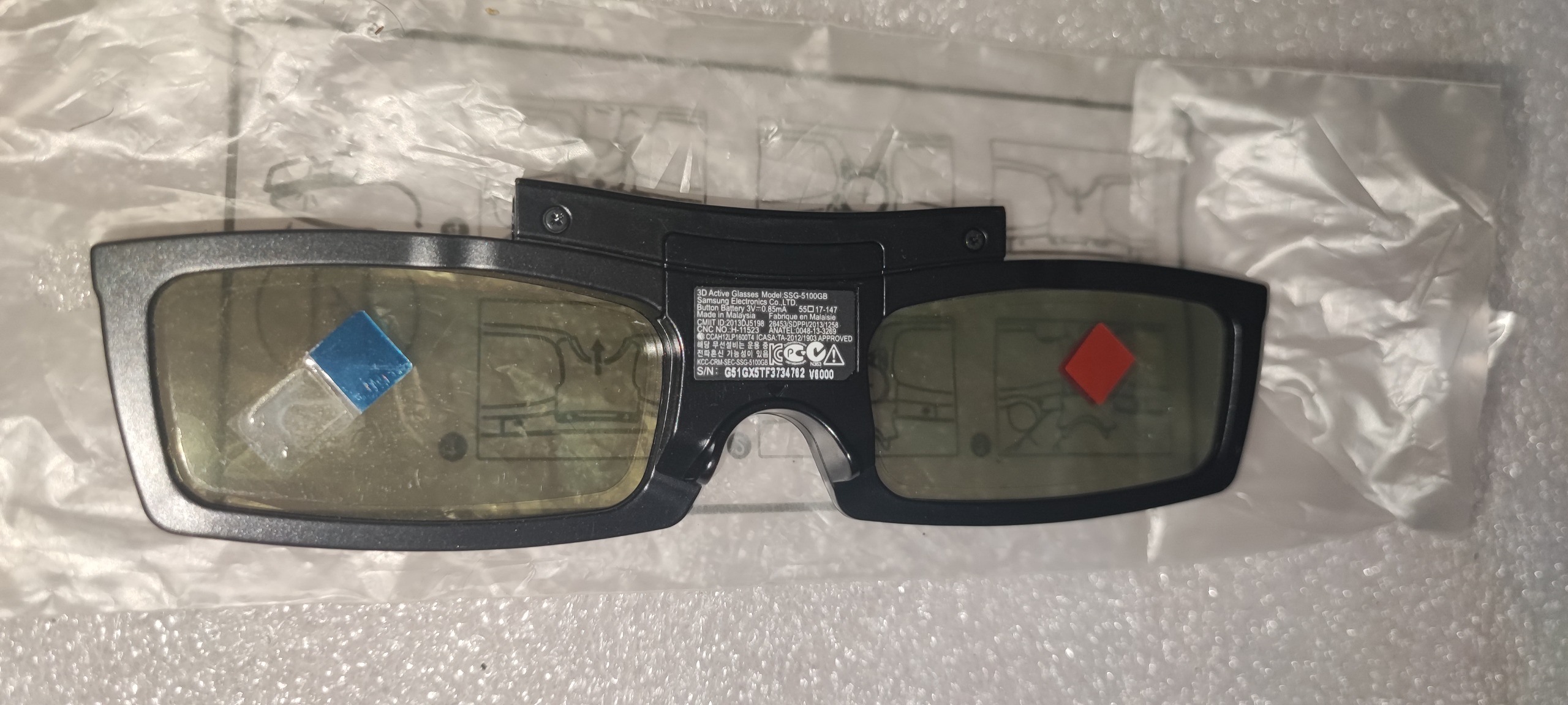 عینک سه بعدی باتری خور سامسونگ اصلی(آکبند)