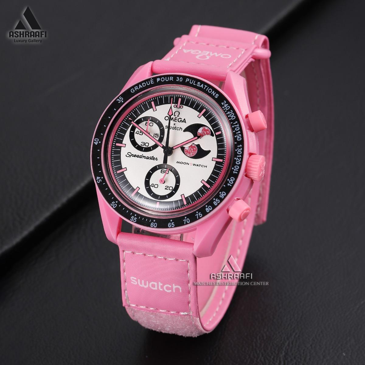ساعت امگا سواچ صورتی Omega x Swatch BeK1