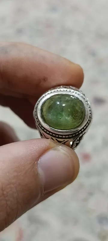 انگشتر جواهری یاقوت سبز افریقایی