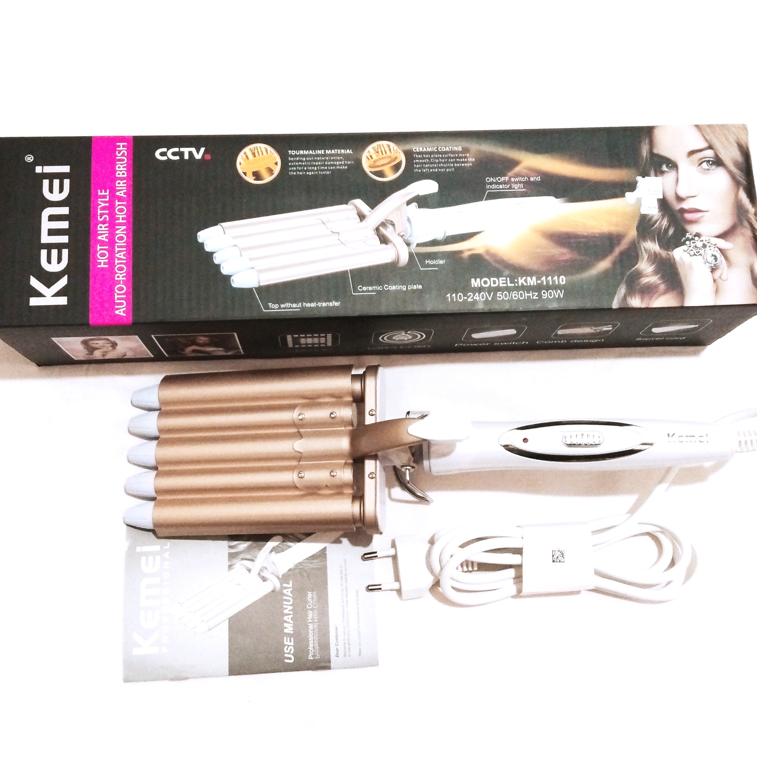 دستگاه فرکننده مو کیمی مدل km1110 دو درجه