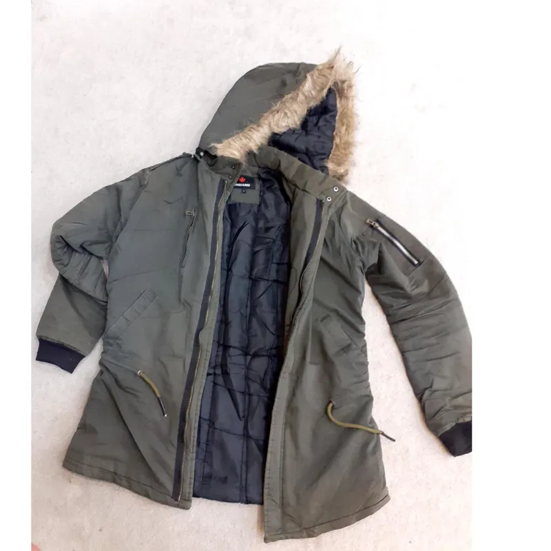 کاپشن زنانه مردانه کلاهدار DSQUARED آستین کش