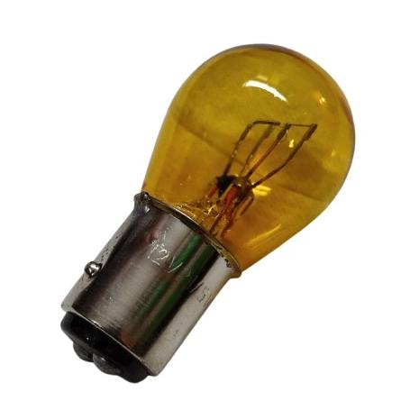 لامپ 12 ولت دو کنتاک رنگ لیمویی بسته دو عددی