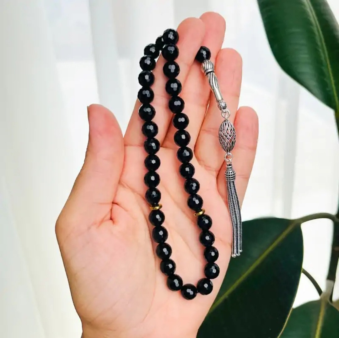 تسبیح خاص عقیق مشکی