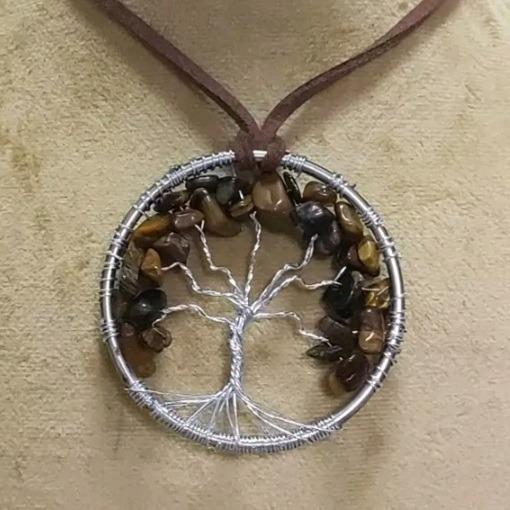 گردن آویز درخت زندگی چشم ببر آفریقایی معدنی