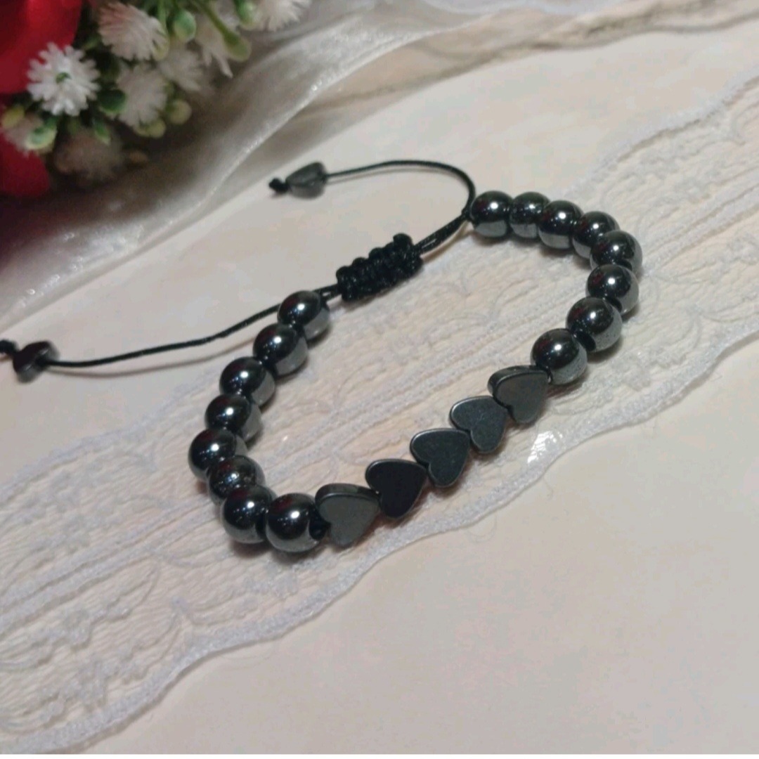 دستبند حدید گرد و قلبی ترکیبی بسیار زیبا