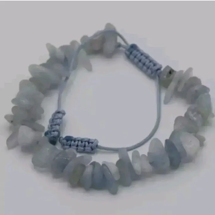 دستبند سنگ آکوامارین معدنی و مرغوب