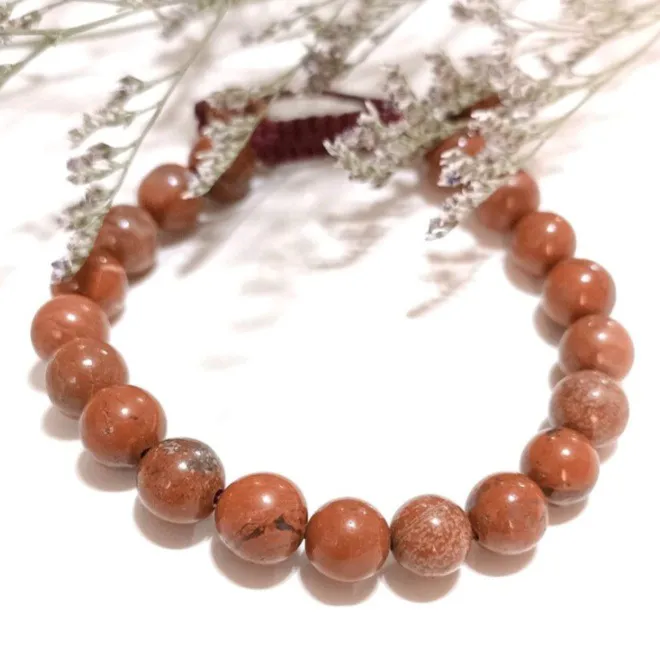 دستبند جاسپر سرخ معدنی و مرغوب