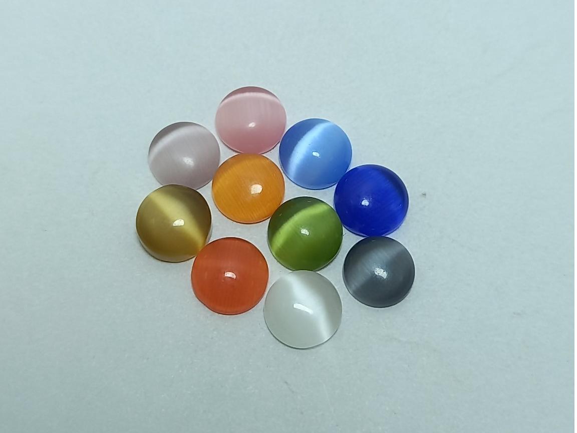 ده عدد چشم گربه رنگی درخشان و باتلالو 7×7