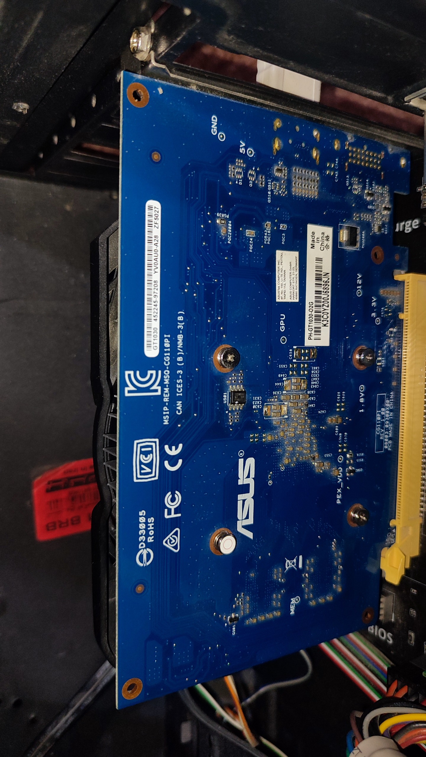 کارت گرافیک ایسوس gt1030 2gb Gddr5