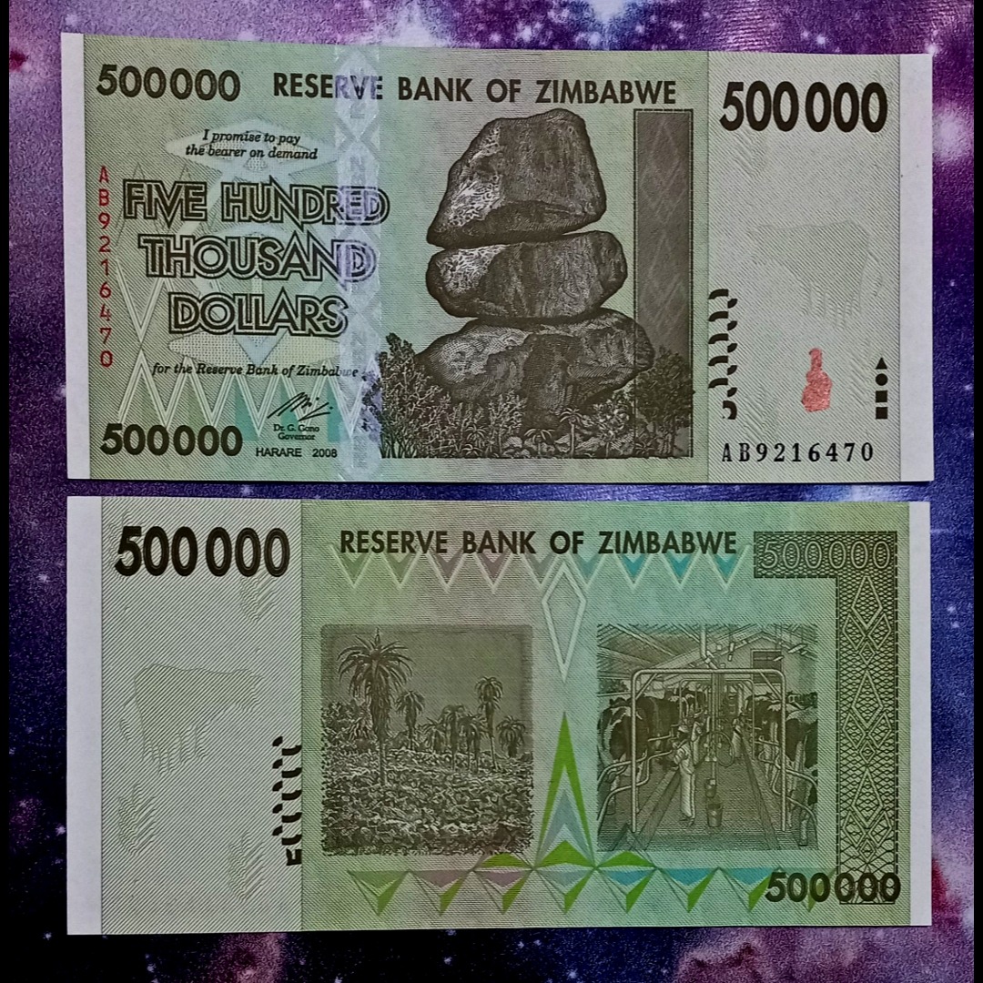اسکناس 500000 دلار زیمبابوه