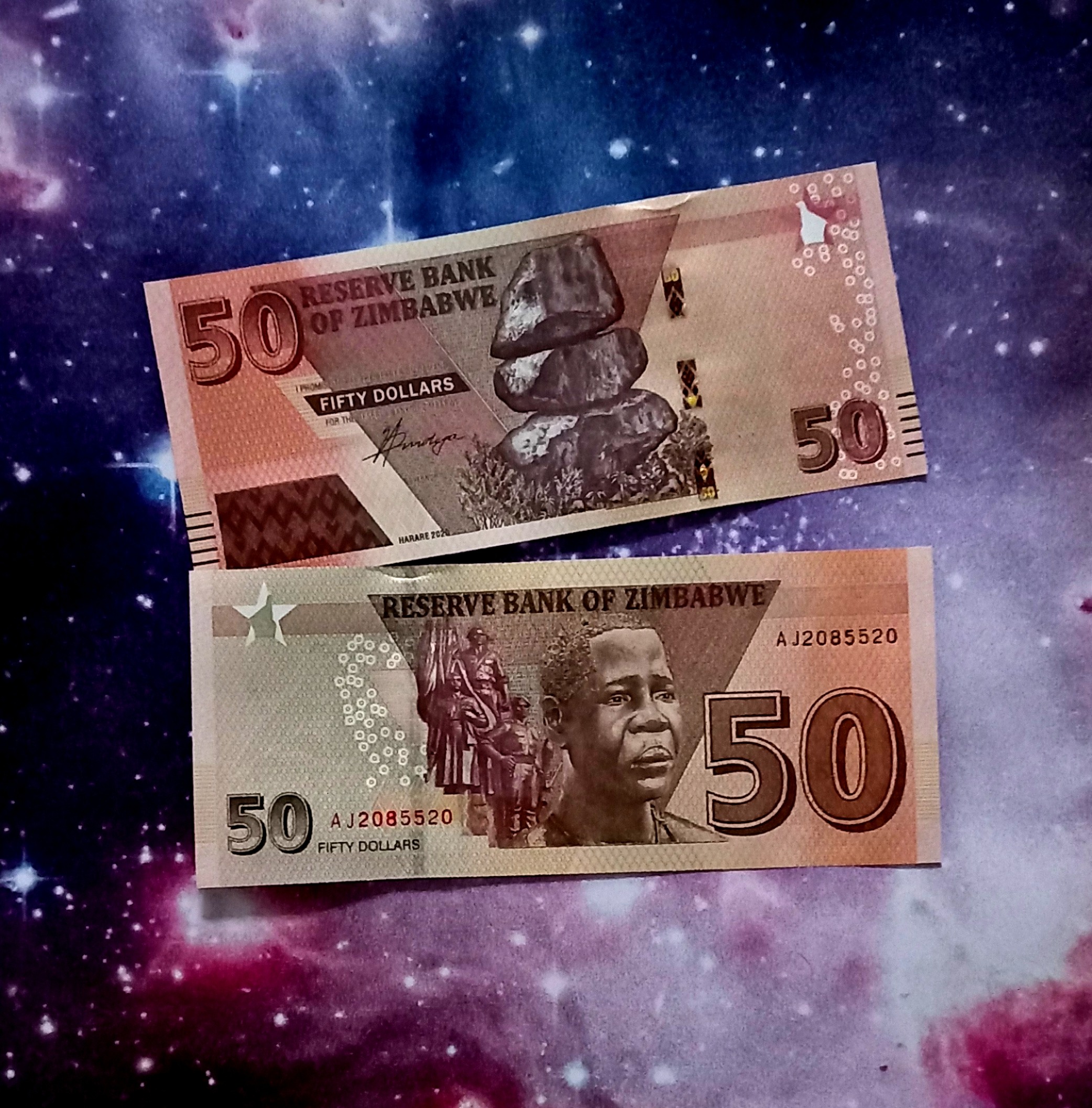 اسکناس 50 دلار 2020 زیمبابوه