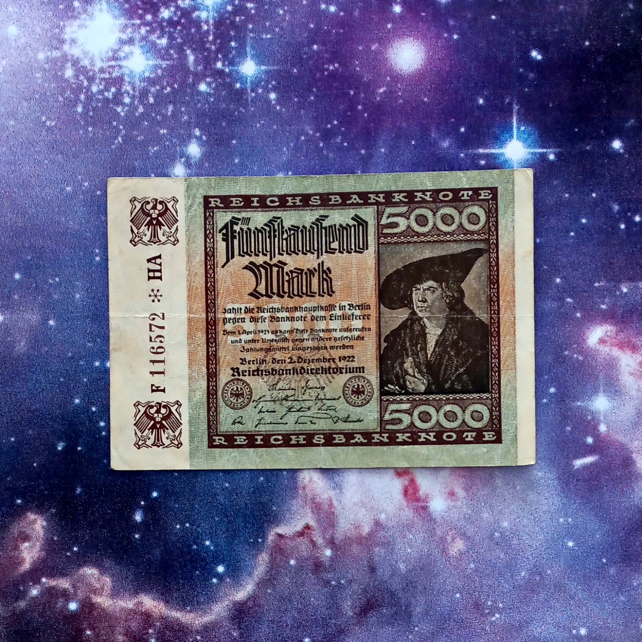 اسکناس 5000 مارک 1922 آلمان