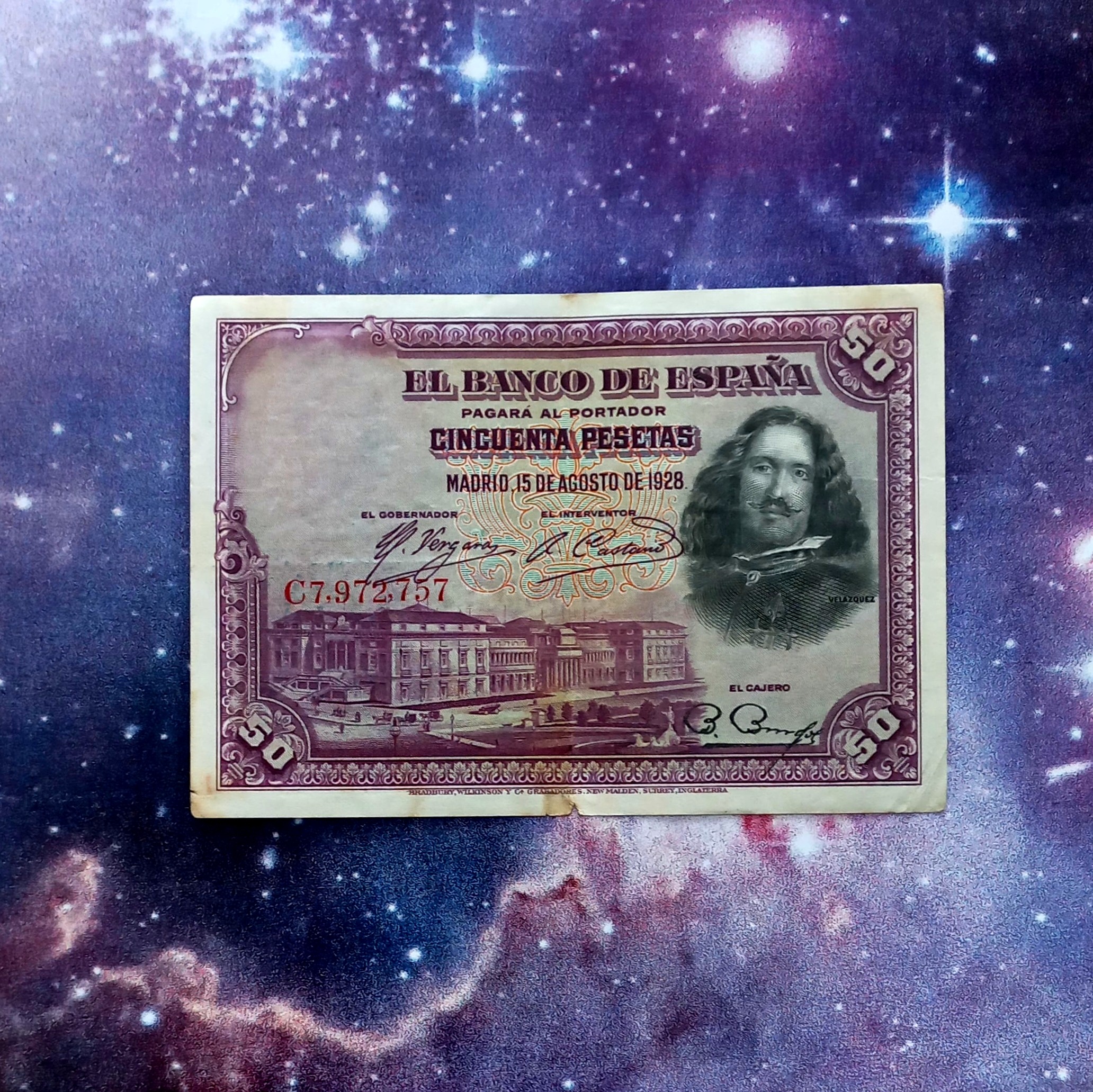 اسکناس 50 پزو 1928 اسپانیا