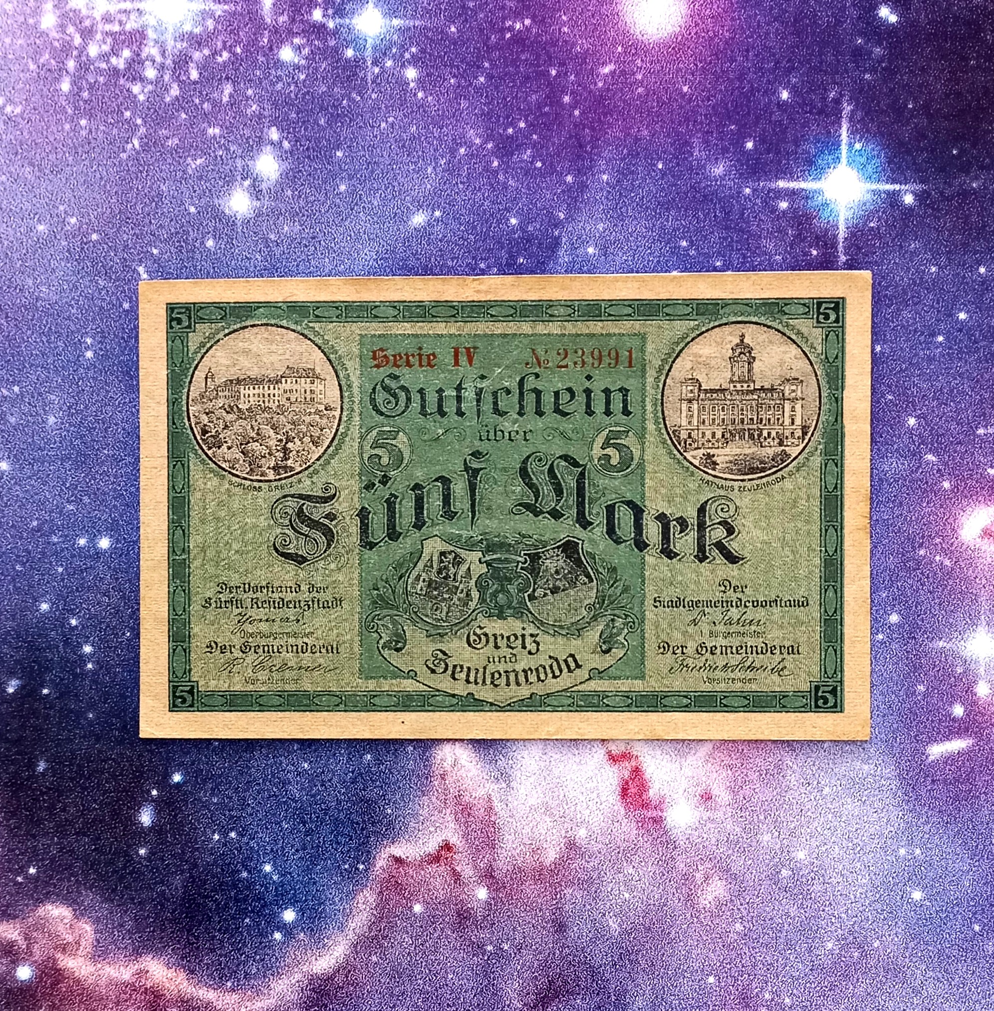 اسکناس 5 مارک 1918 آلمان