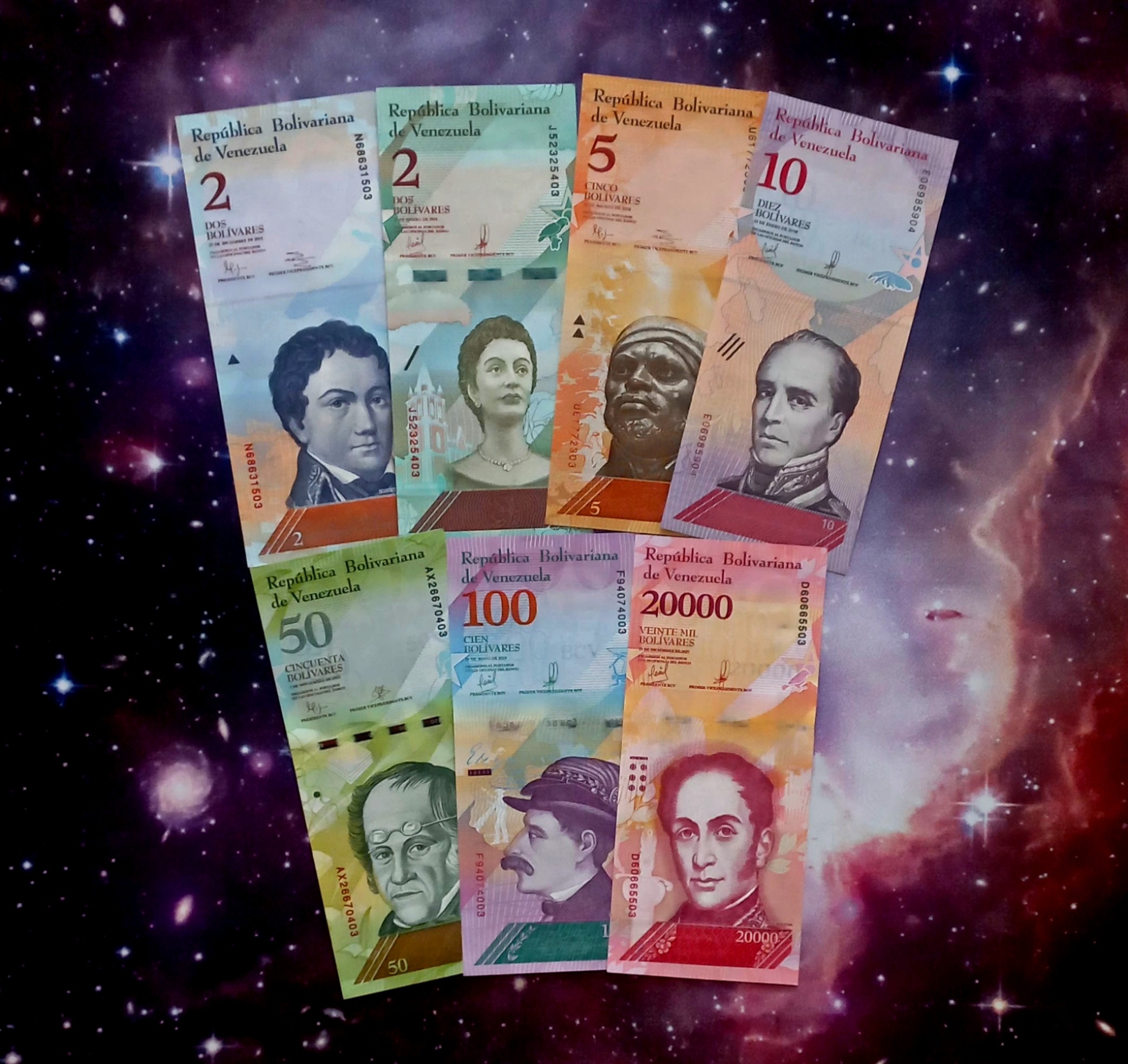 ست 7 برگی اسکناس های ونزوئلا