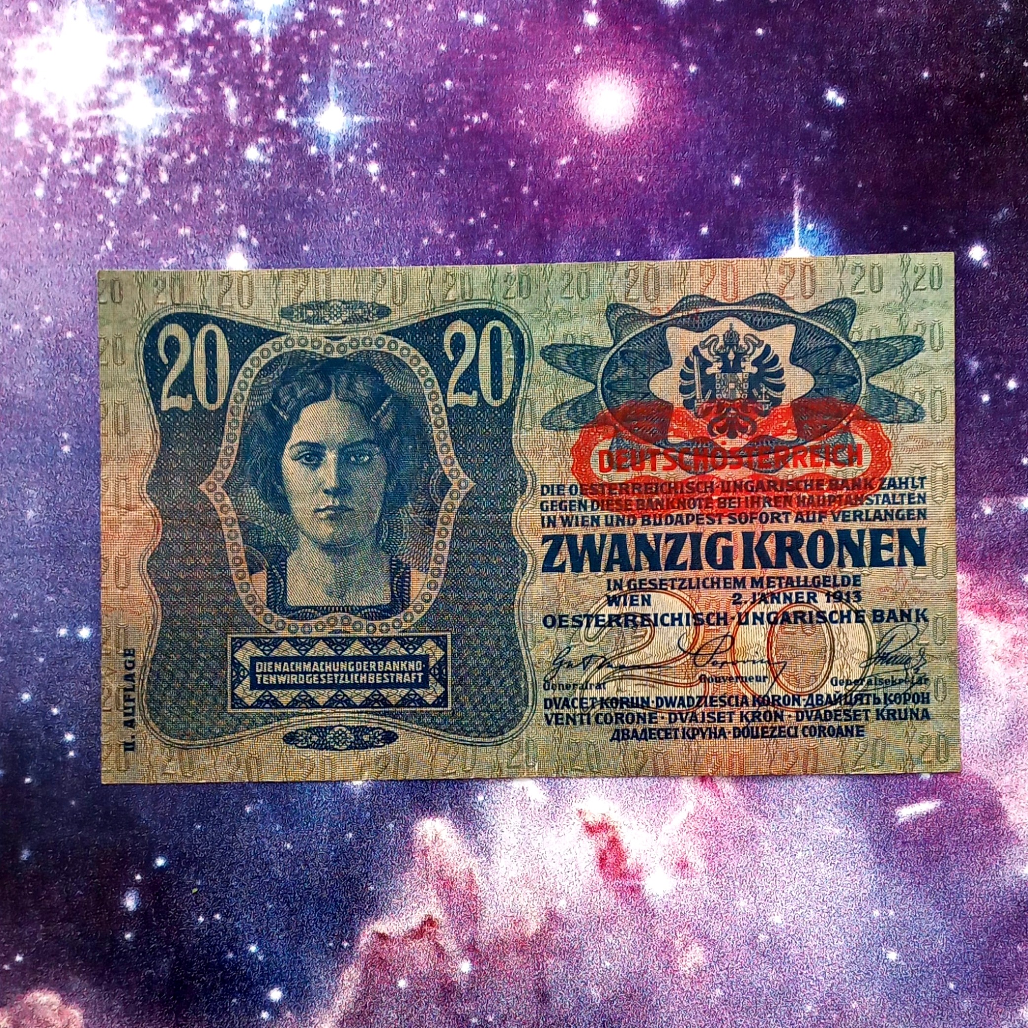 اسکناس 20 کرون 1913 اتریش مجارستان
