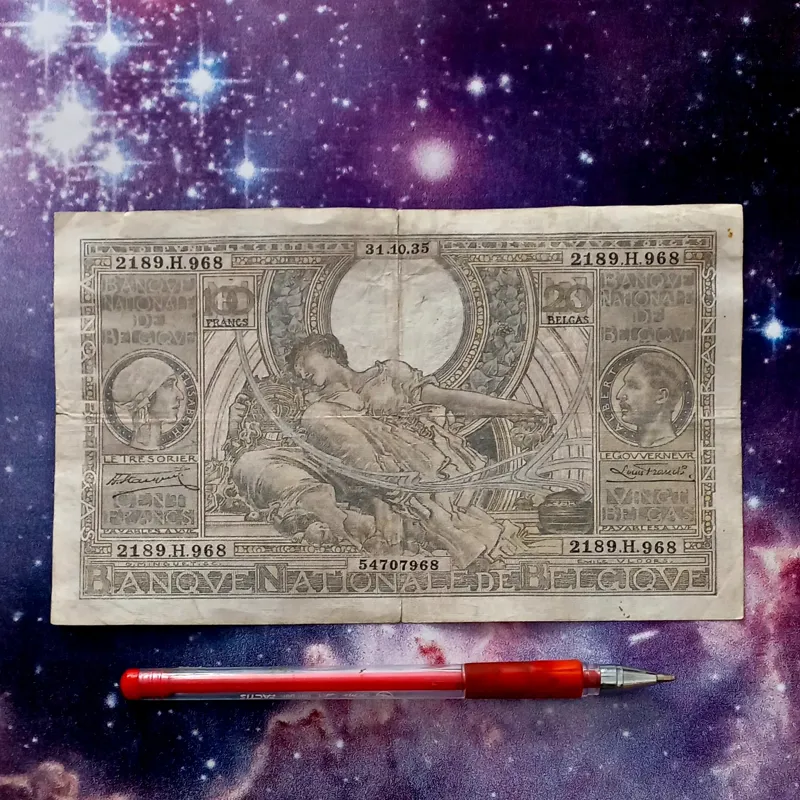 اسکناس 100 فرانک 1935 تابلویی بلژیک