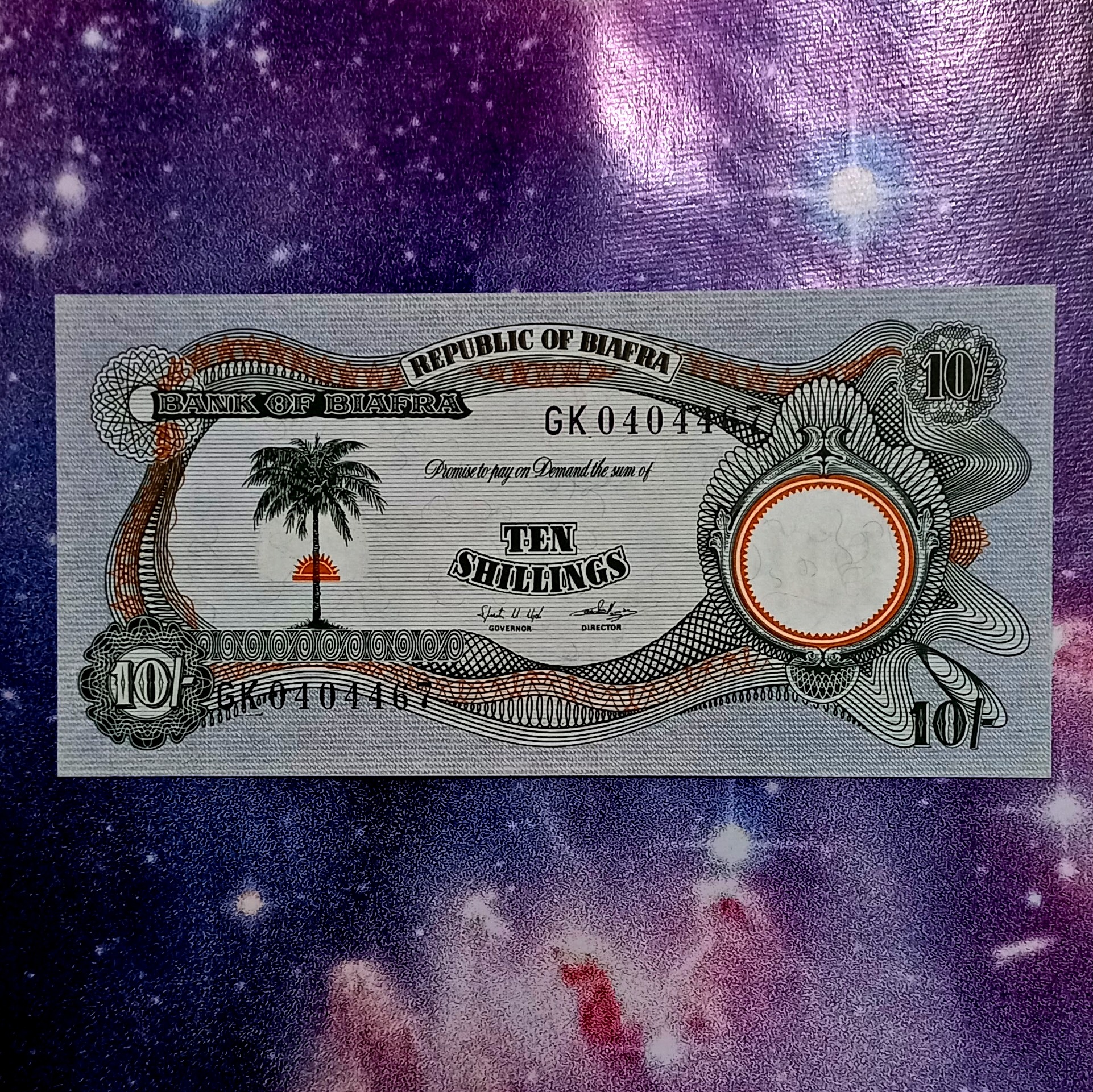اسکناس 10 شیلینگ کمیاب بیافرا