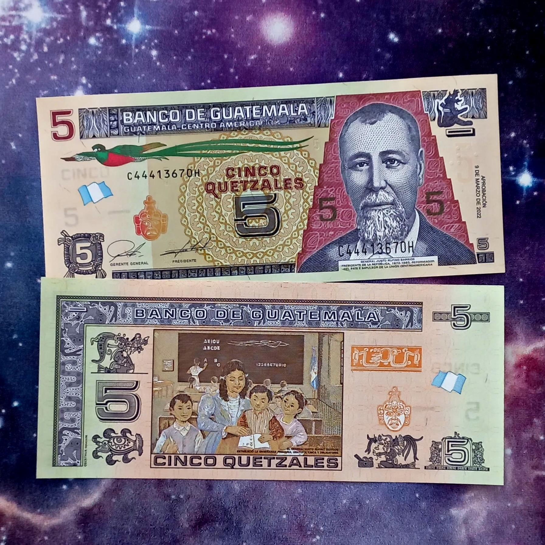 اسکناس 5 کواتزال گواتمالا
