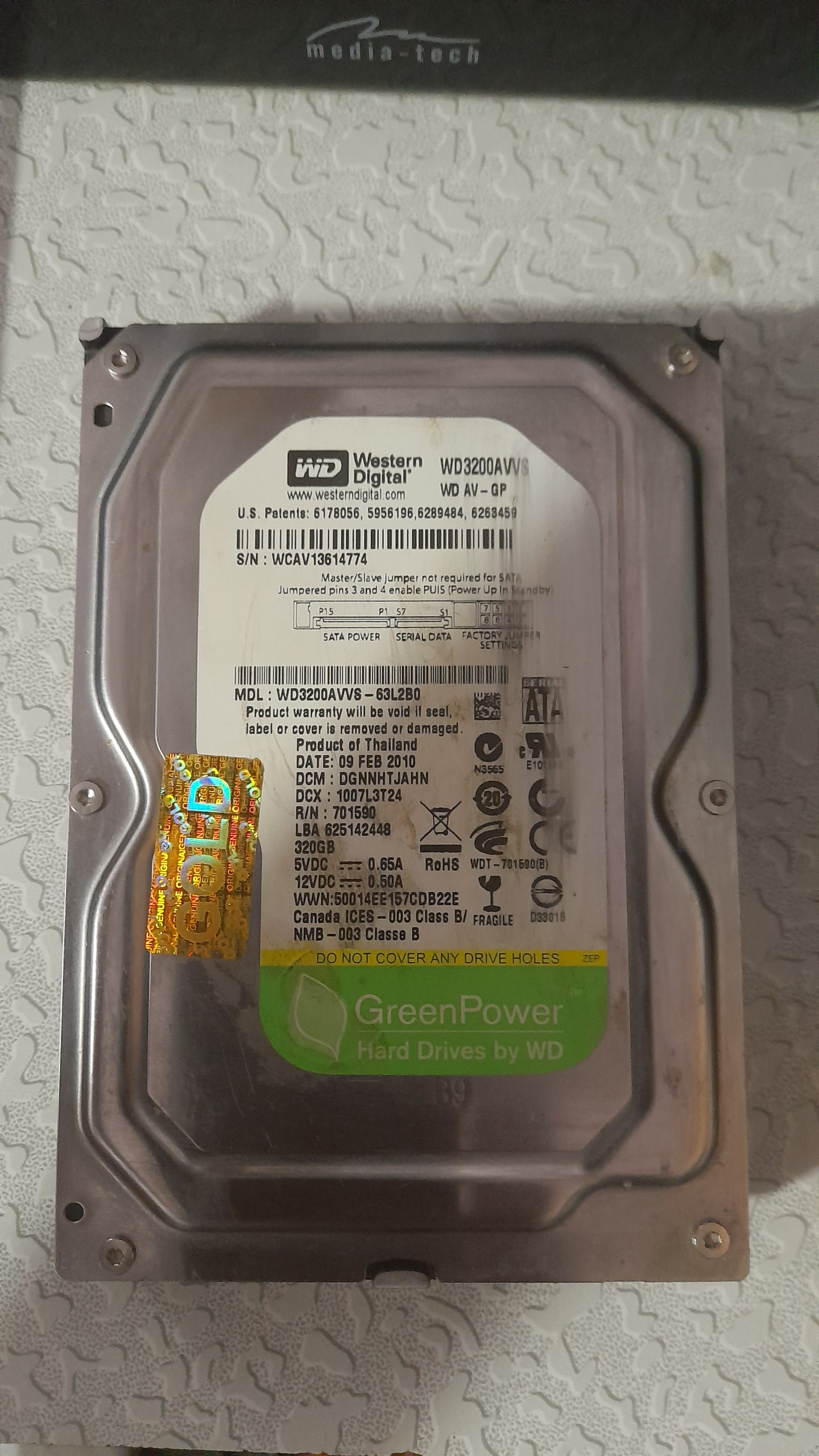 هارد 320 گیگ WDمعیوب