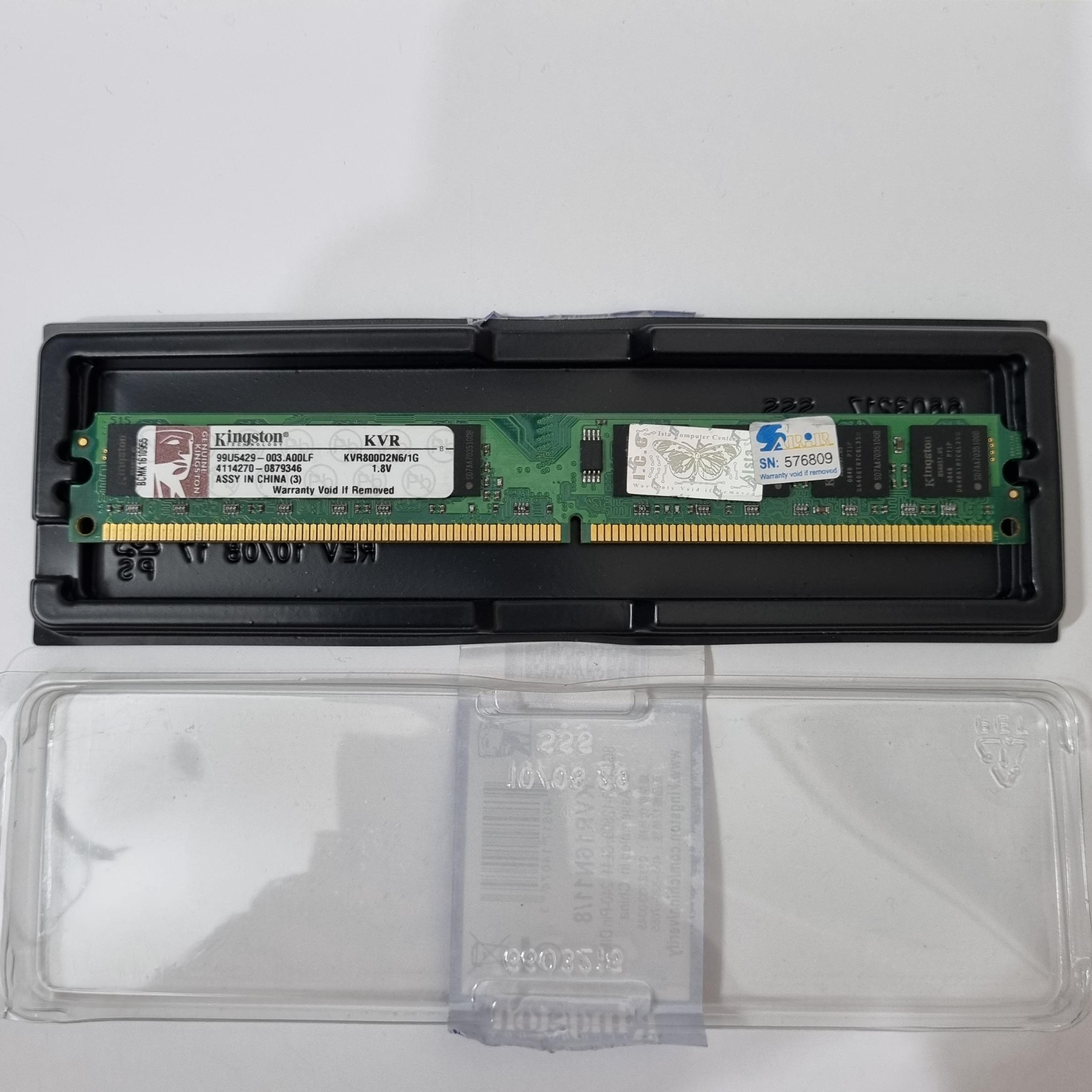 رم 1 گیگ DDR2 کینگستون Kingstone / باس 800