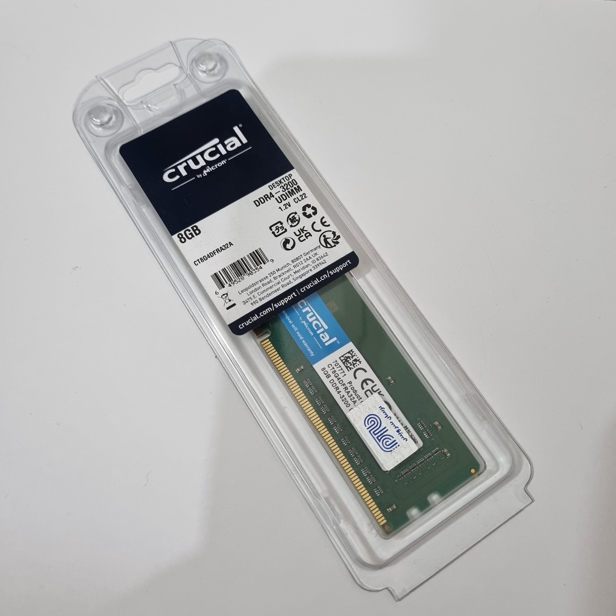 رم 8 گیگ DDR4 کروشیال Crucial / باس 3200
