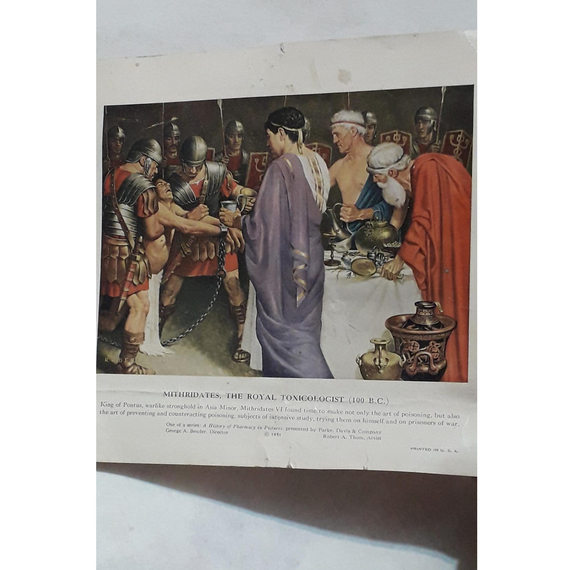 عکس میتریداتس سم شناس یونان چاپ 1951 آمریکا