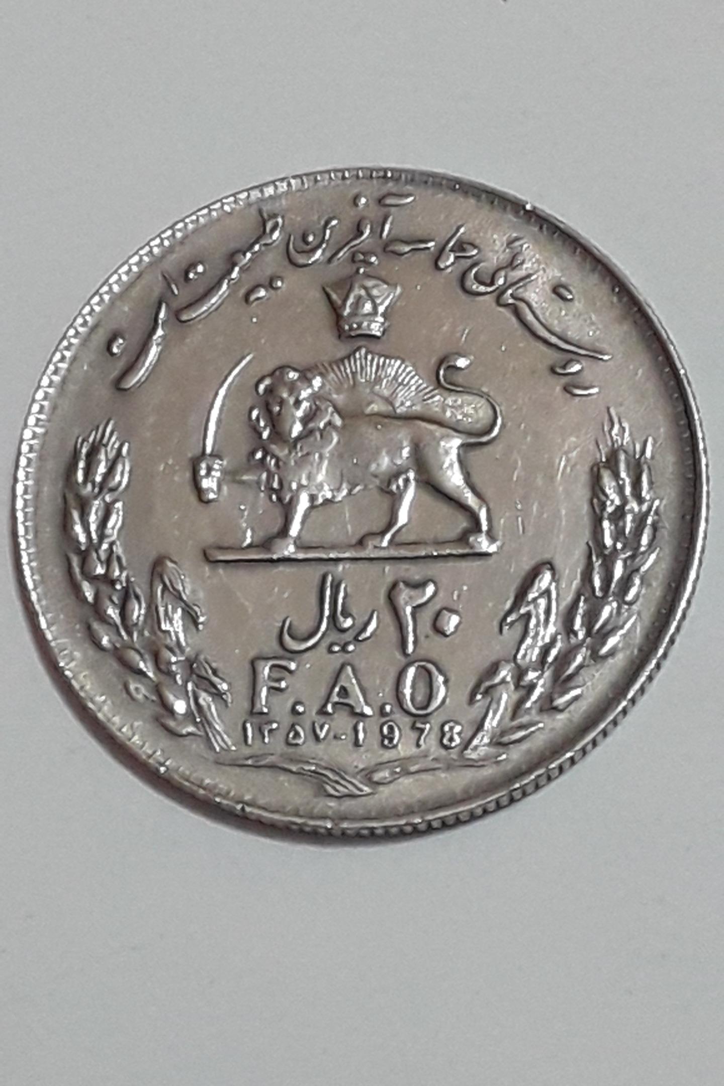 سکه قدیمی 20ریالی روستایی حماسه آفرین طبیعت