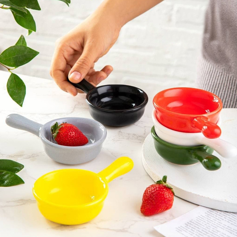 سس خوری سرامیکی دسته دار فانتزی و رنگی