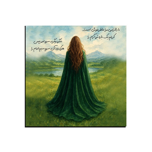 تابلو شعر  سرو سیم اندام