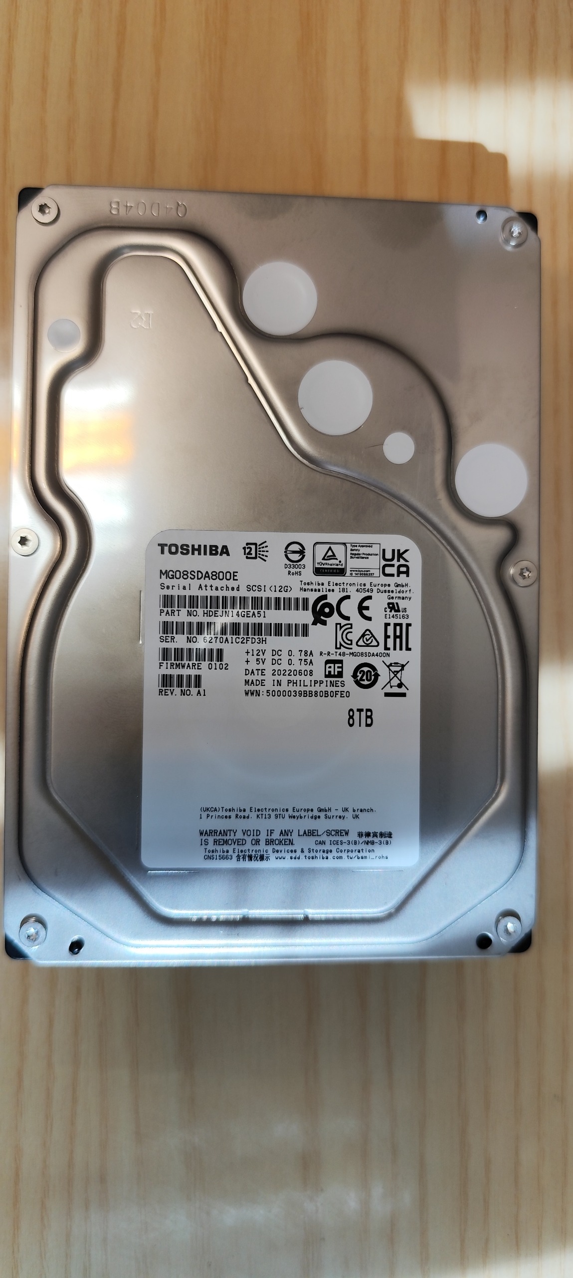 هارد توشیبا 8ترابایت SCSI